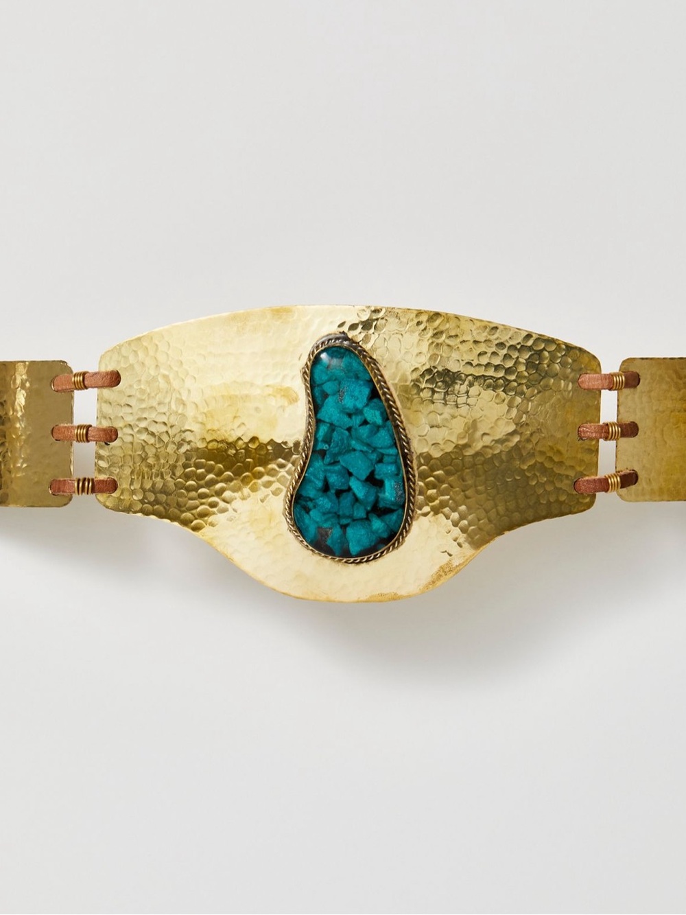 Free People ✨RARE✨ Dorado Wrap Belt Gold & Turquoise Bohemian OS - Picture 2 of 3